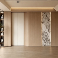 Panneau mural en charbon de bambou, revêtement décoratif intérieur, ignifuge, imperméable, résistant à l'humidité, style européen moderne, panneau de fond