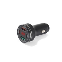 Chargeur de voiture HNT en gros 65W 4 ports 2C+2A avec charge rapide QC18W+PD 30W PC+ABS avec affichage numérique pour iPhone 16/15