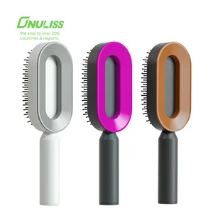 Brosse à cheveux autonettoyante, masseur à coussin d'air 3D, nettoyage à une touche, perte de cheveux, Airbag, Massage, brosse à cheveux antistatique