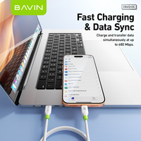 Kabel USB Ponsel Android Tipe C Universal BAVIN Home Office CB412 Silikon 60