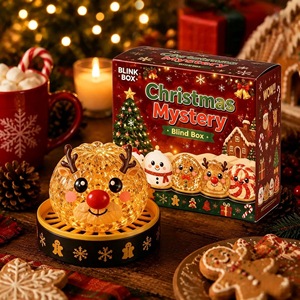 Caja Sorpresa Navideña de Juguetes Blandos TPR Antiestrés, Juguetes Sensoriales de Santa Claus, Muñeco de Nieve y Reno para Fiestas - Product Image 3