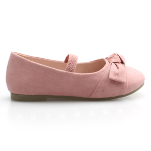 Toddler girls fodera in PU a due strati con fiocco in microfibra fodera elastica su scarpe da balletto piatte causali di base - Product Image 2