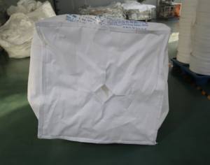 मोयान चार आधा क्रेन फीडिंग पोर्ट पीपी पुनर्नवीनीकरण 1 टन बड़े थोक बैग कंटीकल नीचे पूरी तरह से बेल्ट वाले लूप निर्माण निर्माण रेत - Product Image 2