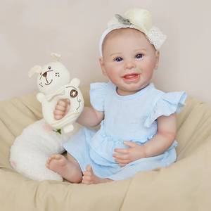 Poupée Reborn Africaine Personnalisée en Silicone Réaliste Vinyle Fait Main avec Sucette et Yeux Qui Clignotent R&BDOLL - Product Image 2