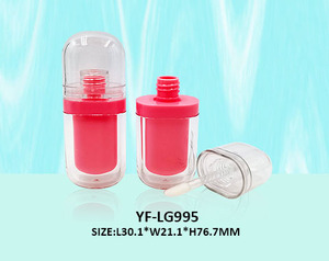 หลอดบรรจุภัณฑ์ลิปกลอสน้ำมันลิปสีชมพูใส - Product Image 5