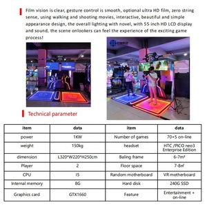 Machine de jeu de tir à la carabine VR en mode coopératif en ligne pour <span class=keywords><strong>2</strong></span> joueurs, simulateur de tir interactif de réalité virtuelle d'arcade - Product Image 6