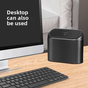 Poubelle de voiture Poubelle suspendue Boîte à ordures avec couvercle Boîte de rangement intérieure de voiture Poubelle Porte Siège Clip Support Accessoires de voiture - Product Image 2