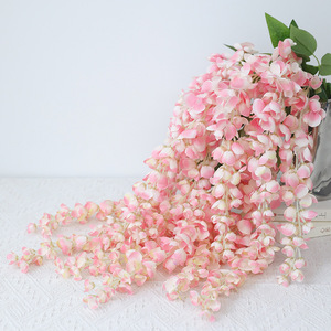 Flor Artificial de Locustillo de Seda Simulada, Decoración para Bodas y Hogar, Tela Suave Realista, Rama de 3 Puntas - Product Image 2