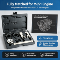 Outils de calage de distribution pour moteur diesel HTL, kit de blocage Caterpillar pour Mercedes Benz 1.8/2.1 CDI M651