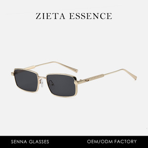 <span class=keywords><strong>Gafas</strong></span> de Sol Polarizadas UV400 con Marco Cuadrado Pequeño, Estilo Y2K Europeo Americano, Marca D, Metal - Product Image 4