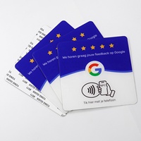 Autocollant NFC en acrylique en néerlandais prêt à être expédié, 10 cm, étiquette Google Review, plaque NFC Premium pour avis