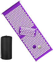 Tapis d'acupuncture écologique Oreiller d'acupuncture et boule de massage pour la relaxation et le soulagement de la douleur Tapis d'acupression extra long