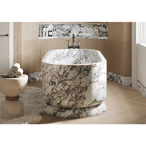Newstar Stone Baignoire en <span class=keywords><strong>marbre</strong></span> blanc naturel au design moderne et luxueux personnalisée - Product Image 2