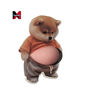 Autocollant de téléphone 3D en forme de ventre, jouet à presser, ventre souple, Shiba Inu, <span class=keywords><strong>Corgi</strong></span>, aimant de réfrigérateur, autocollant anti-collision pour porte de voiture - Product Image 5