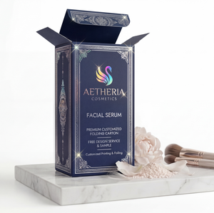 Carton pliable cosmétique personnalisé avec finition argentée et de qualité supérieure - Product Image 2