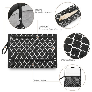 Cambiador de pañales portátil impermeable con bolsillos de almacenamiento para bebés y mamás - Product Image 2