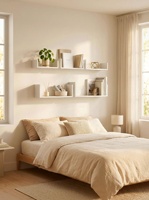 Étagère murale flottante en bois massif en forme de U, ensemble de 5 tailles, étagère murale flottante pour livres, étagères de rangement murales pour le salon