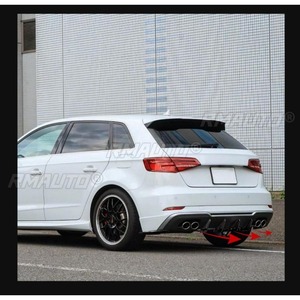 สำหรับ Audi A3 S3 8V Hatchback 2017-2020 ชุดแต่งกันชนหลัง ดิฟฟิวเซอร์ สปลิตเตอร์  ฝาครอบป้องกันกันชน  อุปกรณ์เสริม - Product Image 4