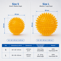 Balle à mâcher interactive pour chien TPR Spiky, style classique et moderne, jouet de nettoyage dentaire, 2 tailles disponibles