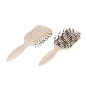 <span class=keywords><strong>Brosse</strong></span> à cheveux démêlante incurvée pour femmes et hommes Démêlant à lissage rapide avec poignée en ABS et évent pour cheveux raides bouclés et ondulés - Product Image 3