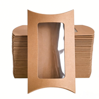 Scatole Regalo Natalizie in Carta Kraft Bianche, Marroni e Nere con Finestra, Piccole Buste per Caramelle e Candele