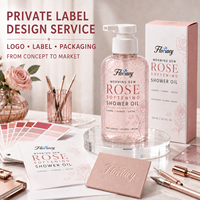 Huile de Douche Naturelle aux Pétales de Rose, Nettoyant Corporel Doux à Base d'Huile, Hydratation Profonde pour Peaux Sèches et Rugueuses, Marque Privée OEM Vente en Gros