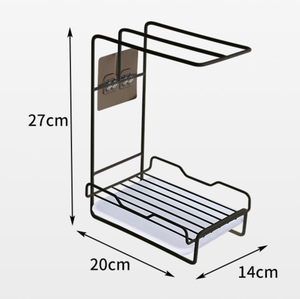 Porte-essuie-tout mural sans perçage, étagère de drainage latérale pour évier, organisateur suspendu pour comptoir - Product Image 6