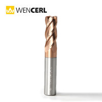 Fraiseuse CNC personnalisable WENCERL, fraise à rayon d'angle à 4 cannelures en carbure monobloc pour l'acier inoxydable