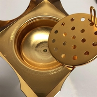 Brûleur d'Encens Bakhoor au Charbon pour Oud, Résine d'Encens, Censer pour Bâtonnets et Cônes d'Encens Oud, Brûle-Encens Arabe Makhara