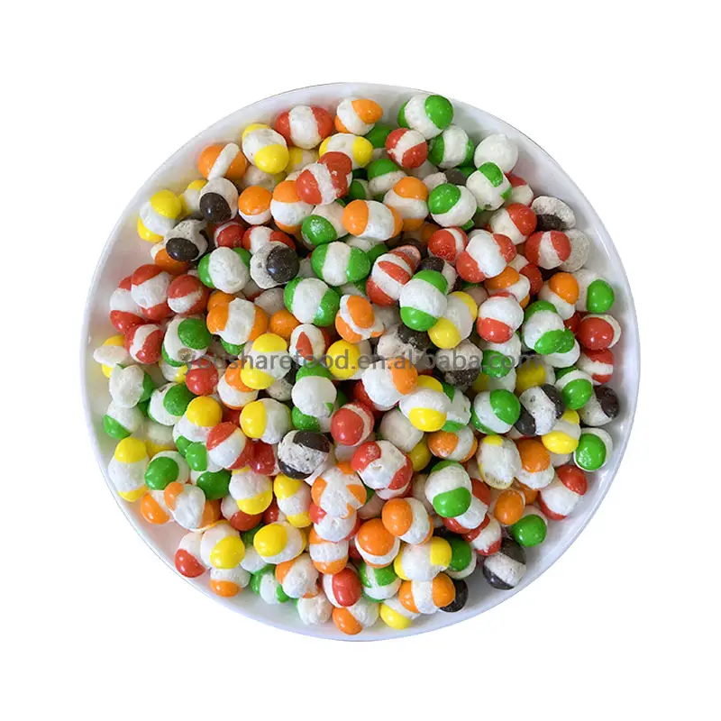 عنصر جديد تجميد الحلوى المجففة متعددة الألوان حبوب هلام صغيرة الحلويات والوجبات الخفيفة