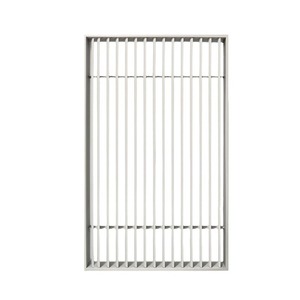 Conception moderne Grille d'aération respirante à bord étroit fixe en alliage d'aluminium Couvercle d'échappement étanche à la pluie Couvercle en maille <span class=keywords><strong>pour</strong></span> fenêtre - Product Image 1