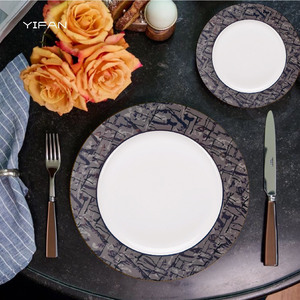 Charger Plates Wedding Decoration <b>Black</b> Decorative Dishes Ceramic Factory with Coffee Cup Saucer Luxury Dinnerware <b>Set</b> - Product Image 6