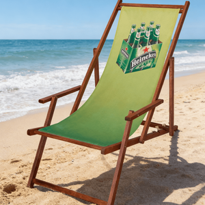 Chaise longue personnalisée grand format imprimée en tissu Oxford de pin néo-zélandais pour le team building – Fabrication directe, personnalisable - Product Image 1