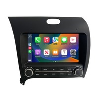 Autoradio Android 13 avec GPS intégré, CarPlay, caméra de recul, USB, support tableau de bord, garantie 1 an pour Cerato K3 Forte 2013-2018