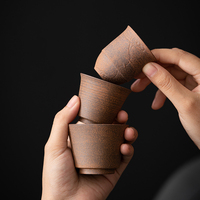 Tasse à thé en poterie 80ml, cérémonie du thé, service à thé fait à la main, Logo personnalisé, Kungfu tasse à thé en céramique, en Stock