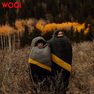 Saco de Dormir Woqi Tipo Momia, Longitud Estándar, Nailon, Resistente al Viento, para Clima Frío, Adulto, Exterior, Negro y Amarillo - Product Image 3