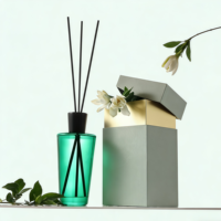 Bouteilles en verre personnalisées de grande capacité 500 ml 1000 ml, diffuseur de parfum d'ambiance longue durée pour la maison, huile essentielle avec bâtonnets