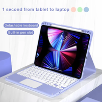 Touchpad klavye Tablet kapak kablosuz Mouse Combos ile şarj edilebilir kalem yuvası iPad kılıfı 9 10.2 inç 9 nesil