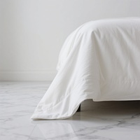 Parure de lit hôtelière de luxe 4 pièces en coton égyptien 100% 400 fils/cm², drap-housse, taie d'oreiller et housse de couette toutes saisons, taille King