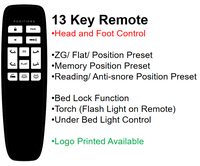 Tête Pied Levage Anti-Ronflement Lecture Massage Télécommande Sans Fil 2 Moteurs Base De Lit Réglable avec Lit Entourant
