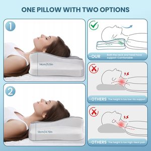 Almohada Ergonómica Ortopédica de Espuma Viscoelástica con Contorno, Almohada Cervical con Diseño Marino, Alivio Efectivo del Dolor de Cuello - Product Image 4