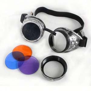 Lunettes de soleil steampunk gothiques personnalisées unisexe pour cosplay et fête, style soudeur - Product Image 2