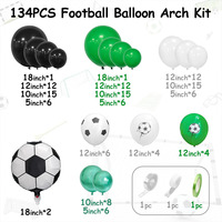 Ensemble de ballons de football en latex à prix d'usine, thème football pour la décoration de fête d'anniversaire d'enfants, design personnalisé