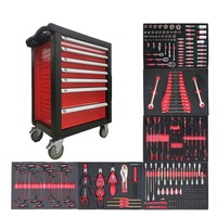 CE 258 pièces Autres outils à main pour réparation automobile, coffre à outils roulant en acier inoxydable / chariot / armoire à outils / chariot à roulettes / caja de herramientas