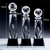 Trophées de championnat personnalisés en cristal et résine sculptés pour le basketball et le football, récompense pour l'excellence sportive, autres objets artisanaux en cristal