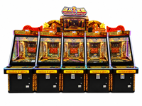 LECHUANG Machine d'arcade commerciale Penny Pusher en métal et plastique, jeu interactif à jetons avec récompenses, pour aire de jeux intérieure pour enfants, version anglaise