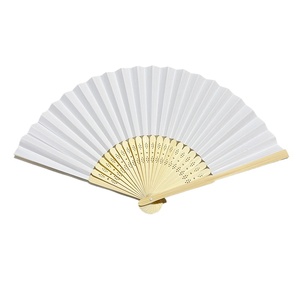 Abanico de Papel de Bambú para Regalo de Boda, Abanico Plegable con Logotipo Personalizado - Product Image 1
