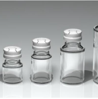 Flacon en verre stérile de 10 ml avec bouchon en caoutchouc gris pour la conservation des réactifs