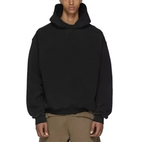 Vente en gros de sweats à capuche vintage personnalisés, effet délavé, à épaules tombantes, vierges, épais et lourds, 460 grammes, 100% coton
