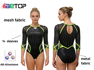 Leotardo de Gimnasia para Niñas, Directo de Fábrica, Duradero, No se Deforma Fácilmente, Traje de Ballet para Entrenamiento, Ropa de Práctica Diaria para Niñas - Product Image 1